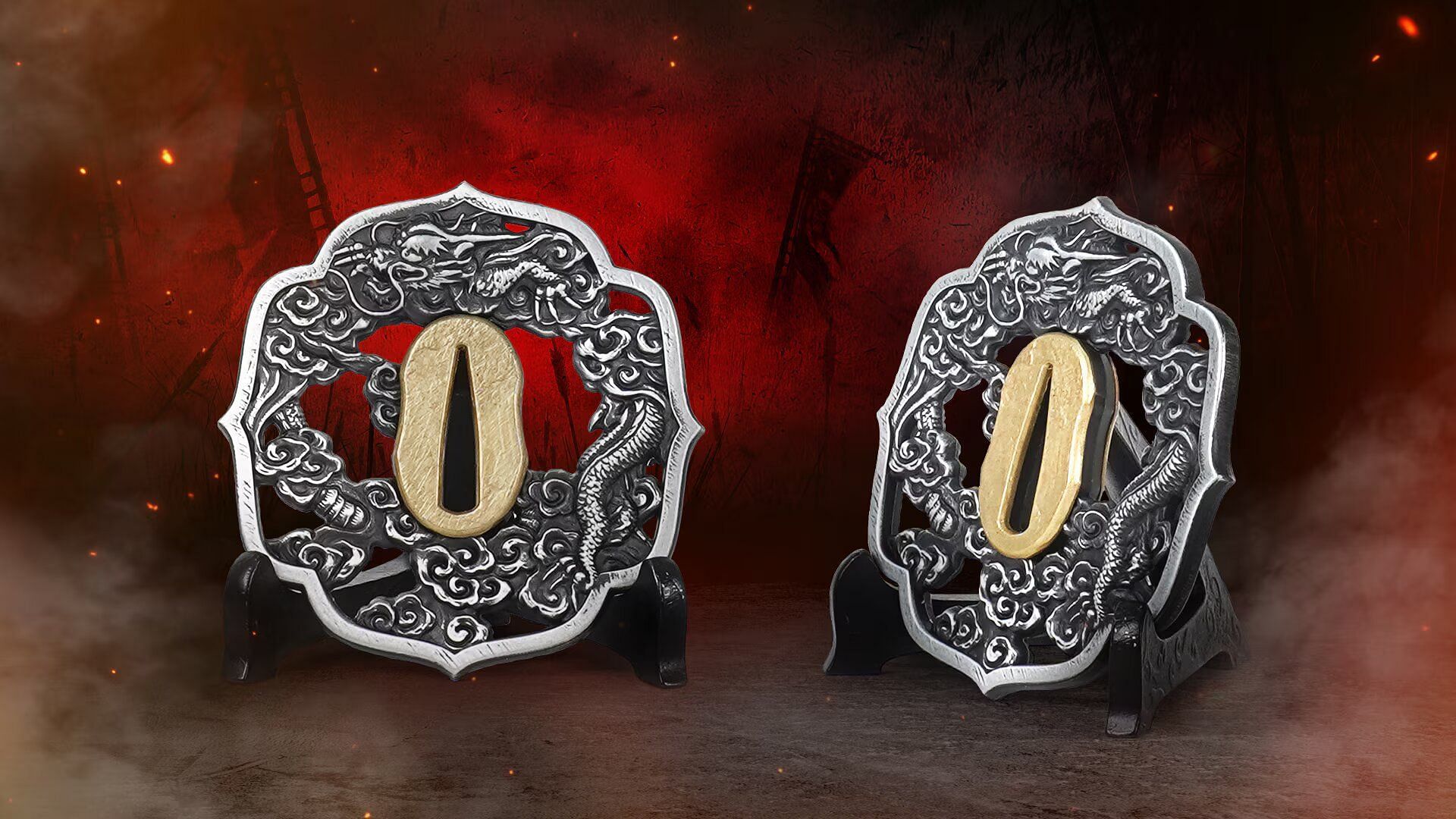 Naoe Katana Tsuba included in the Collector&#039;s Edition (Image via Ubisoft)