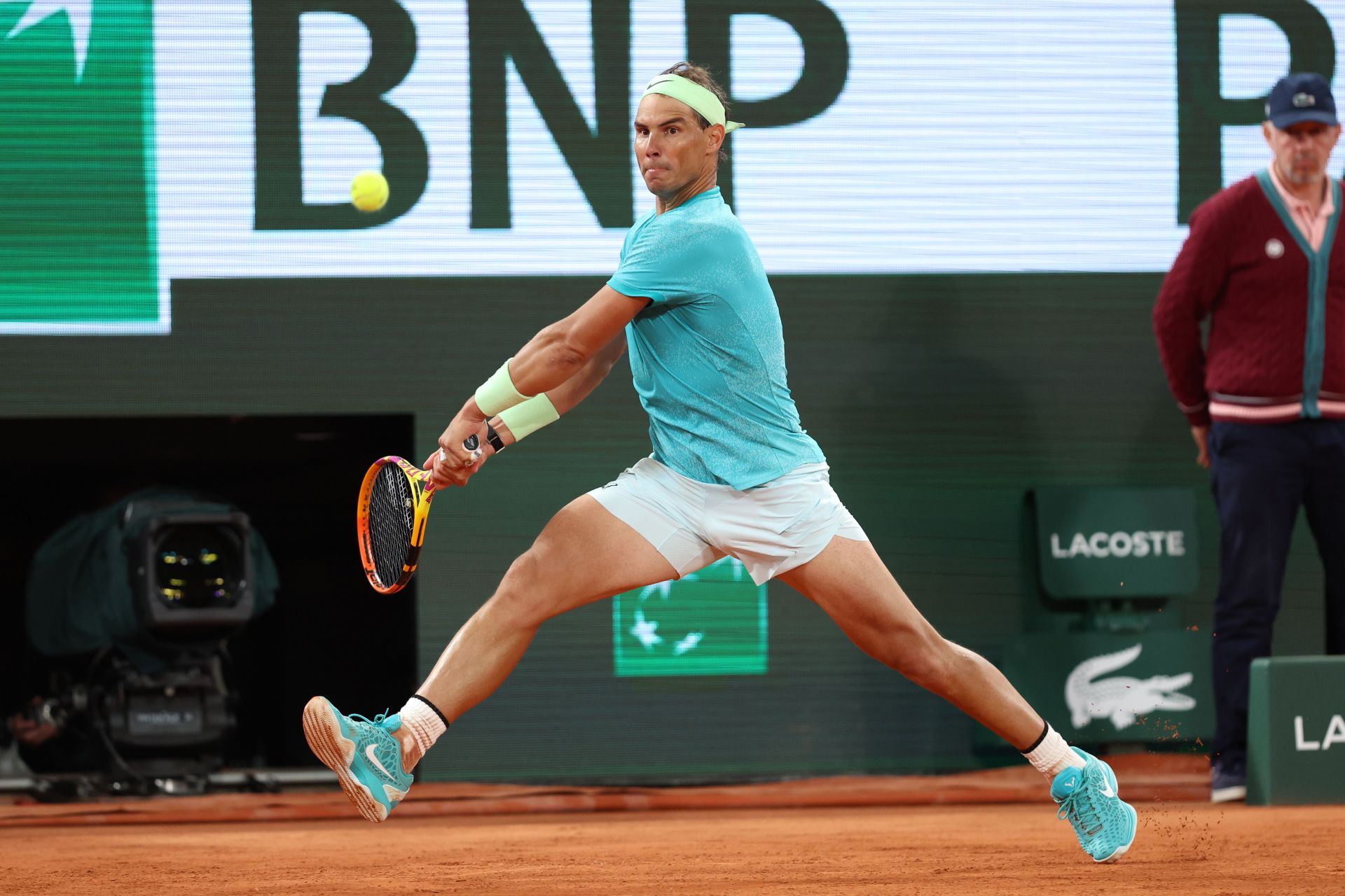 Rafael Nadal in action at the 2024 French Open. PHOTO: GETTY