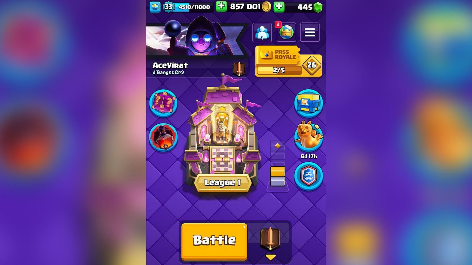 Open your CR profile (Image via Supercell)