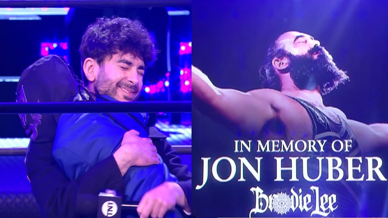 Stills from the Brodie Lee tribute show (via AEW