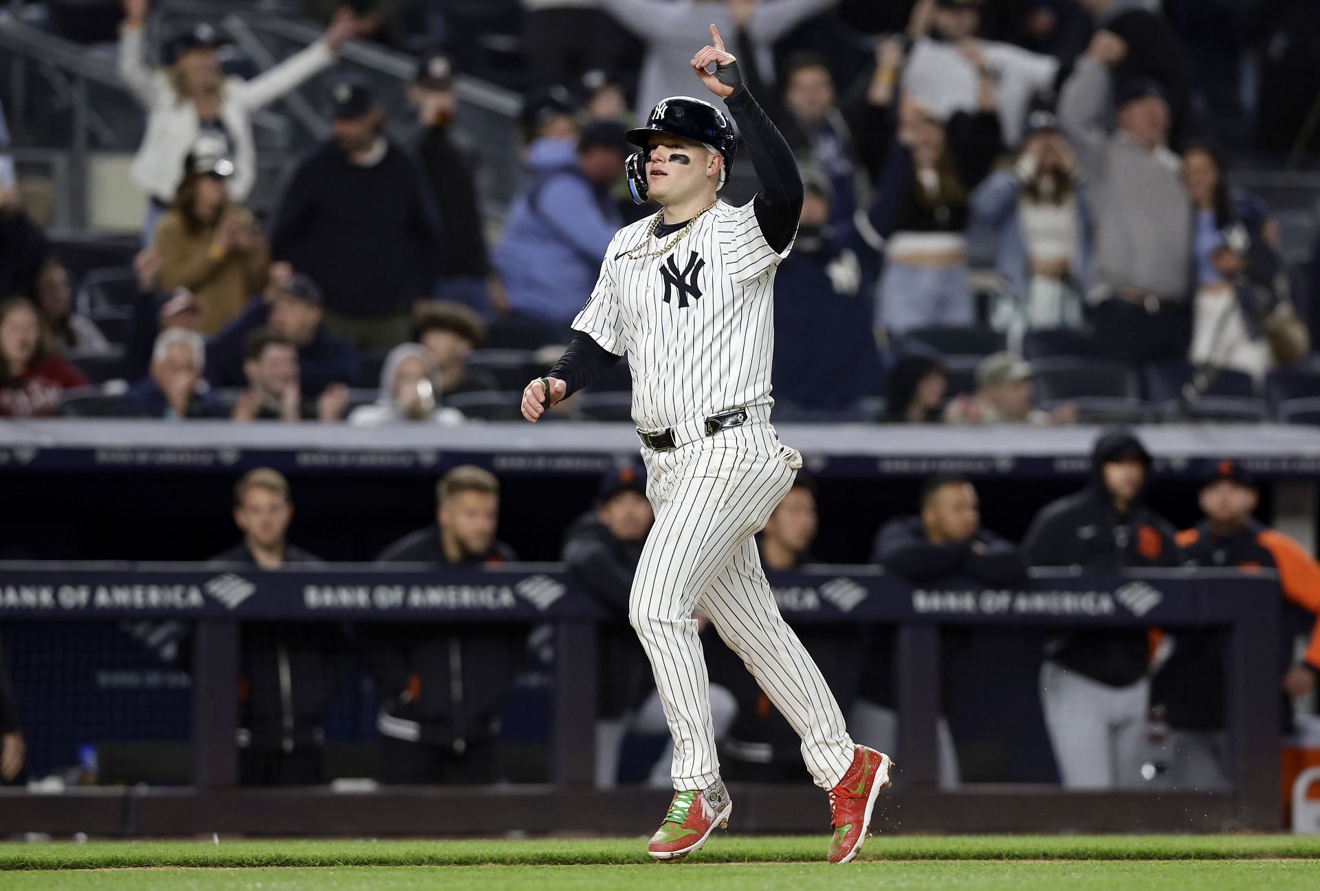 Alex Verdugo hit a home run off of Justin Verlander