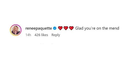 Renee Paquette's comment on Brandi's recent post [Image source: Instagram]