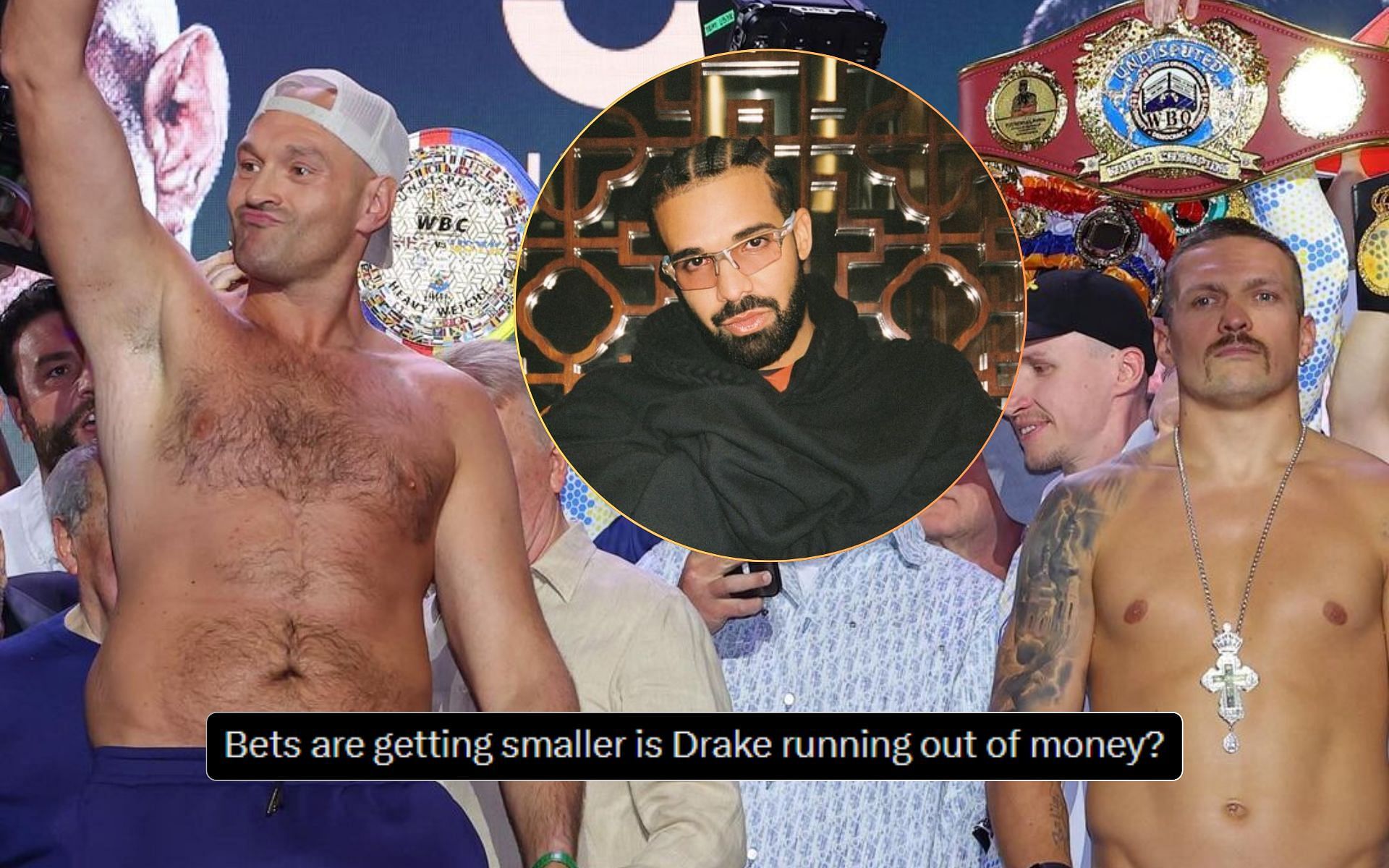 Drake places $565,000 bet on Tyson Fury to defeat Oleksandr Usyk