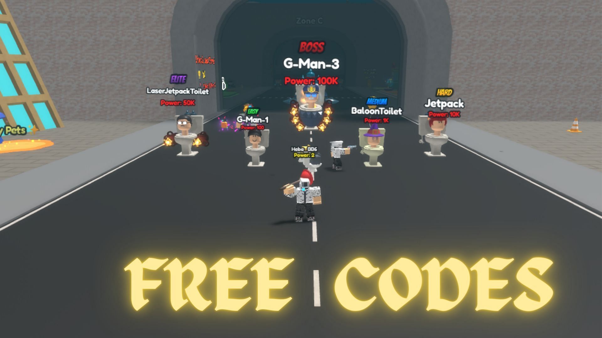 Free Active codes in Toilet Fighting Simulator (Image via Roblox || Sportskeeda)