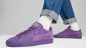 PUMA Suede “Love Marathon” Purple sneakers: Features explored