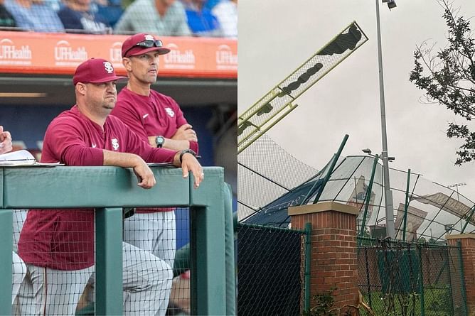 WATCH: Florida State’s baseball stadium damaged as storm hits Tennessee