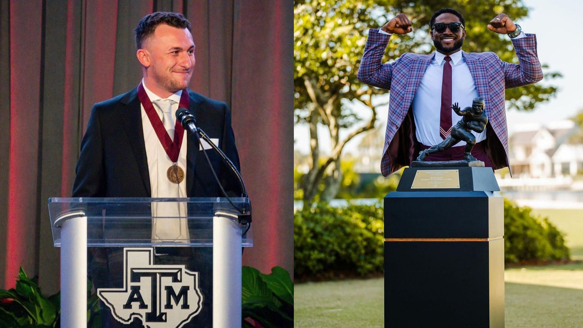 Football stars Johnny Manziel and Reggie Bush 