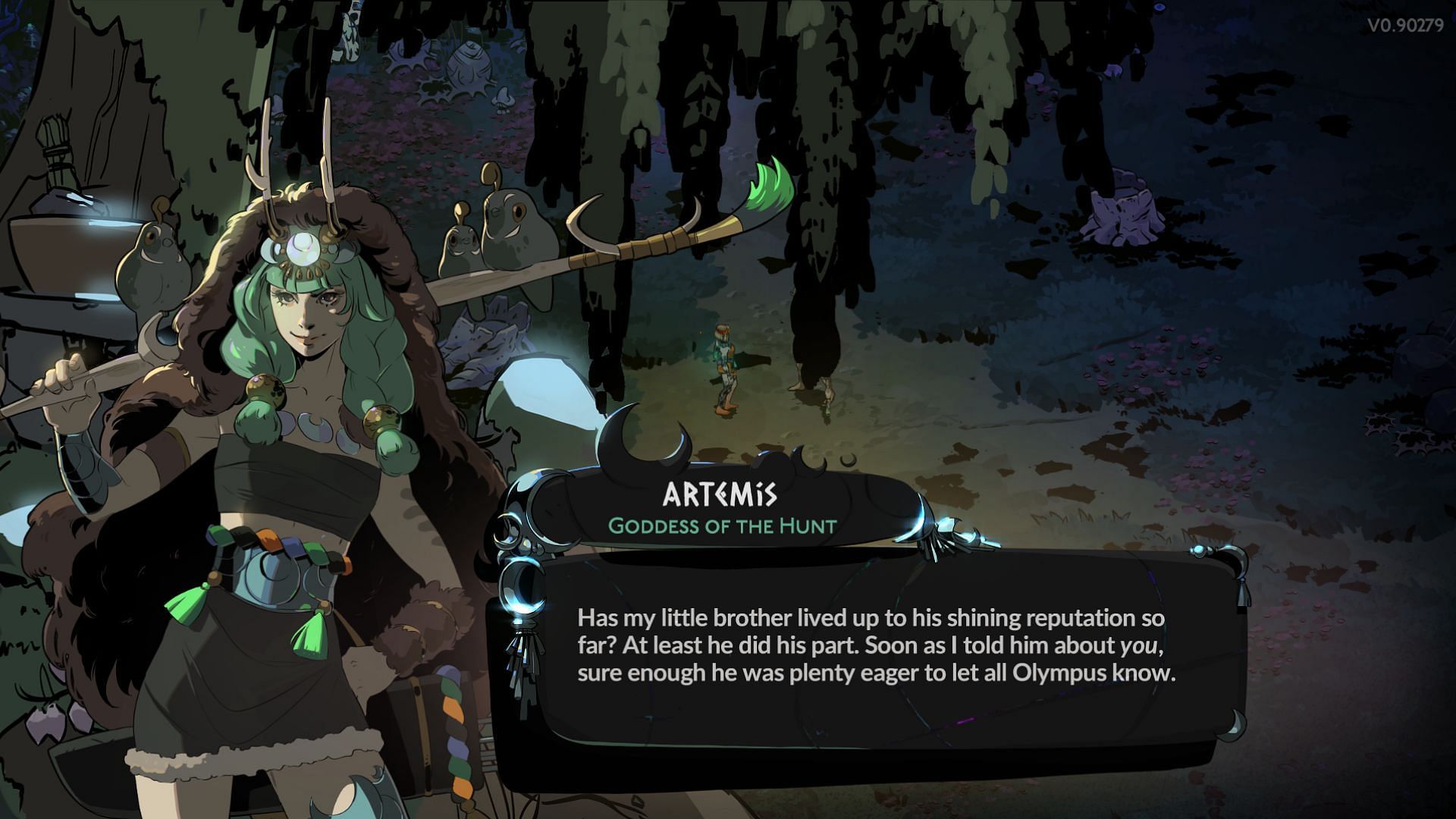 Artemis has powerful boons but can only be encountered once per run (Image via Sportskeeda || Supergiant Games)