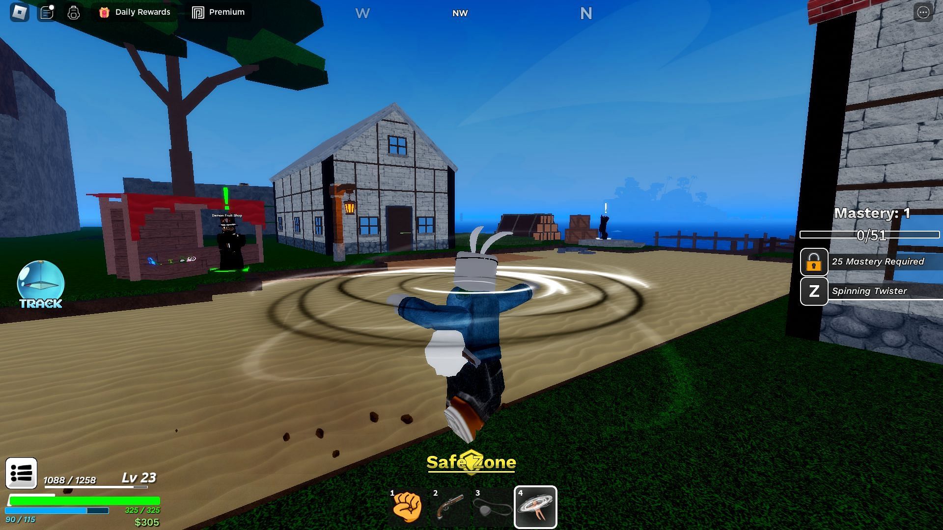 Demon Fruit gameplay (Image via Roblox)