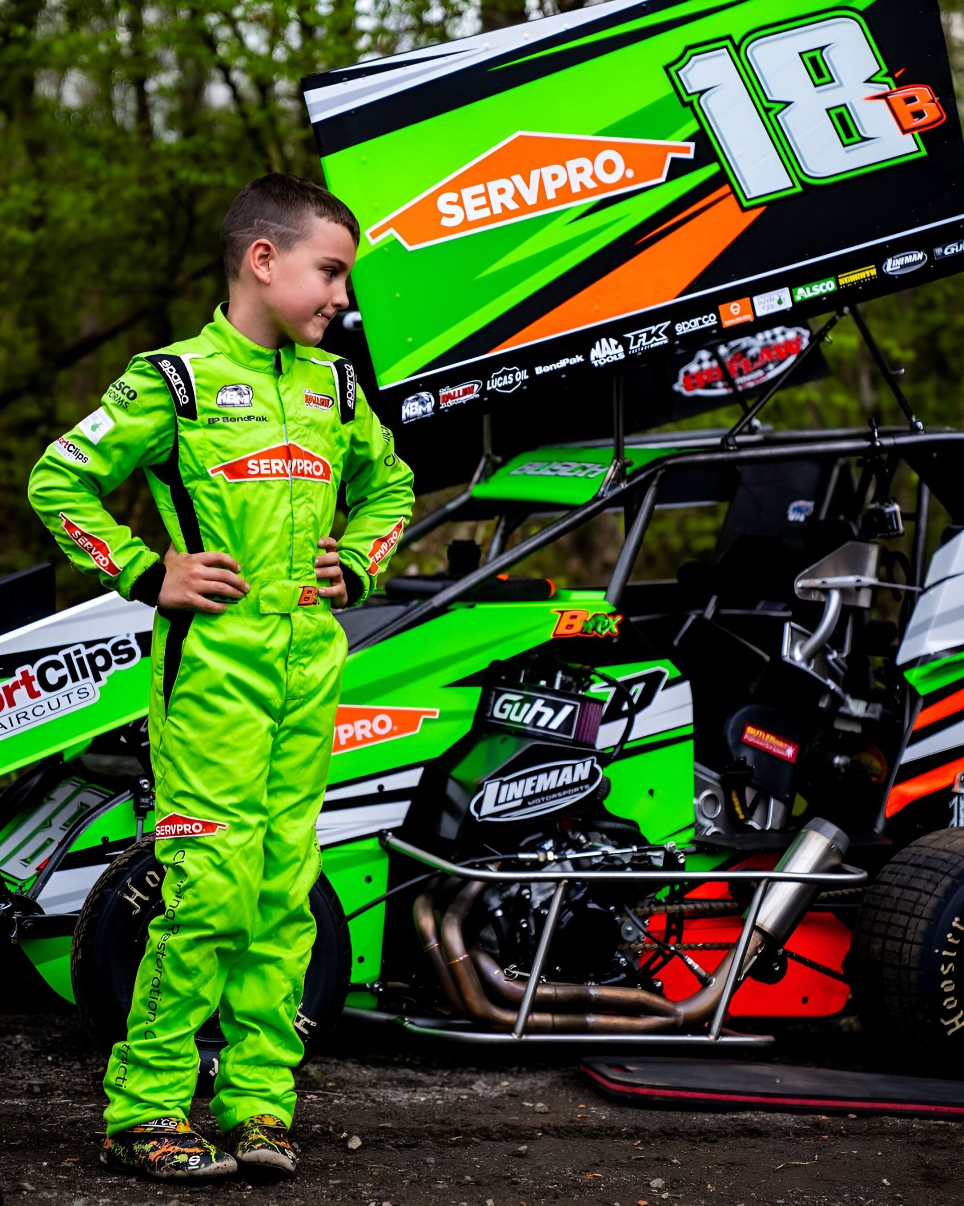 Brexton Busch overlooks his ride as he secures P2.