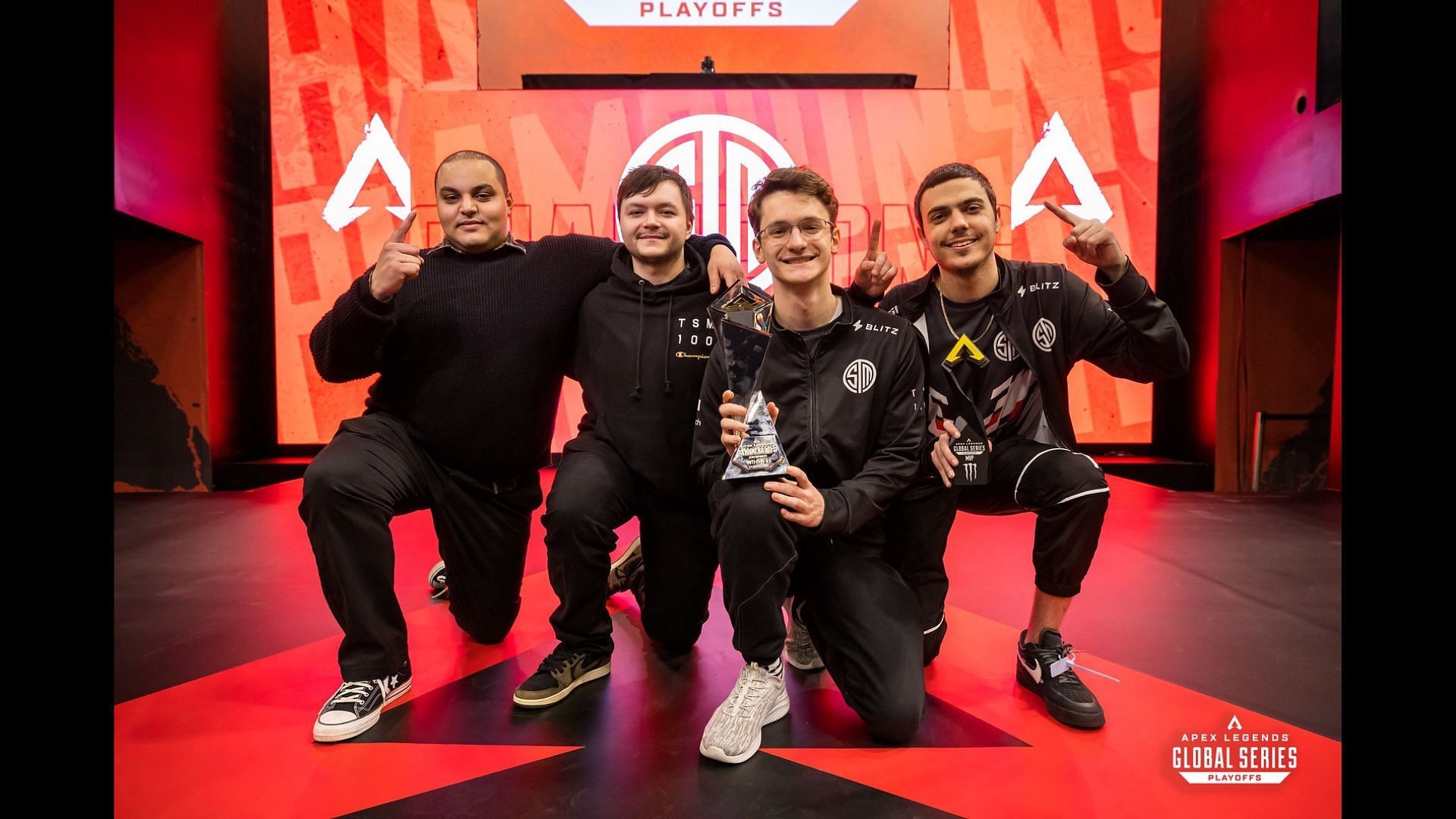 TSM: The winning squad at ALGS 2023 Split 1 Playoffs (Image via Electronic Arts)