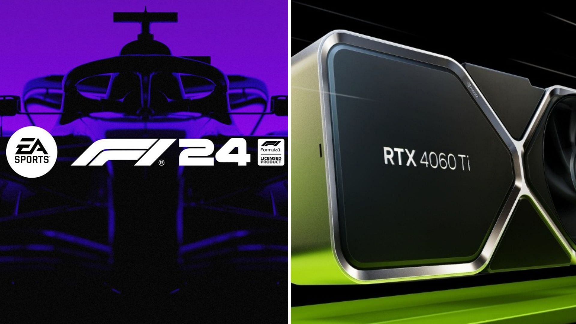 The RTX 4060 and 4060 Ti can play F1 24 at high framerates (Image via Nvidia and EA)