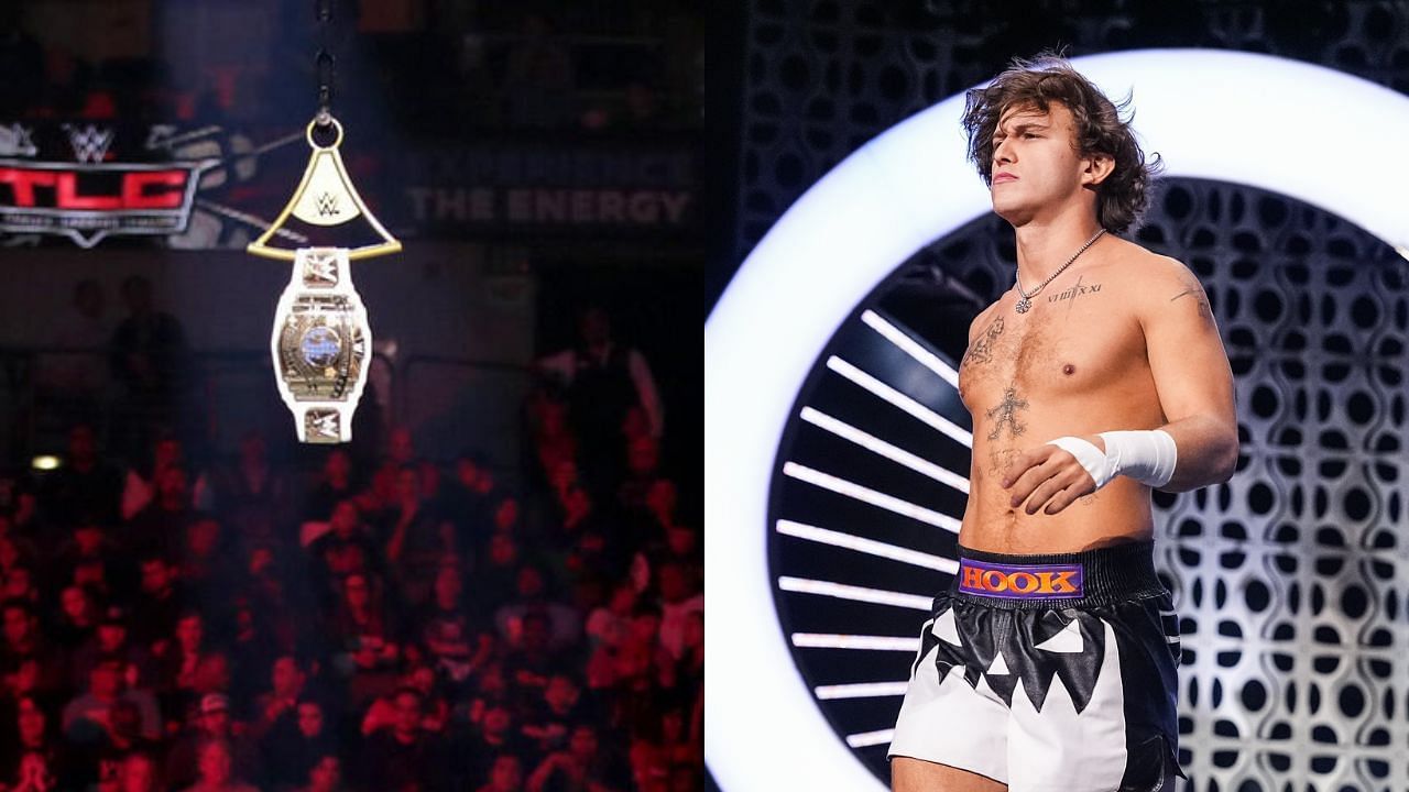 WWE Intercontinental title (left) and Hook (right)