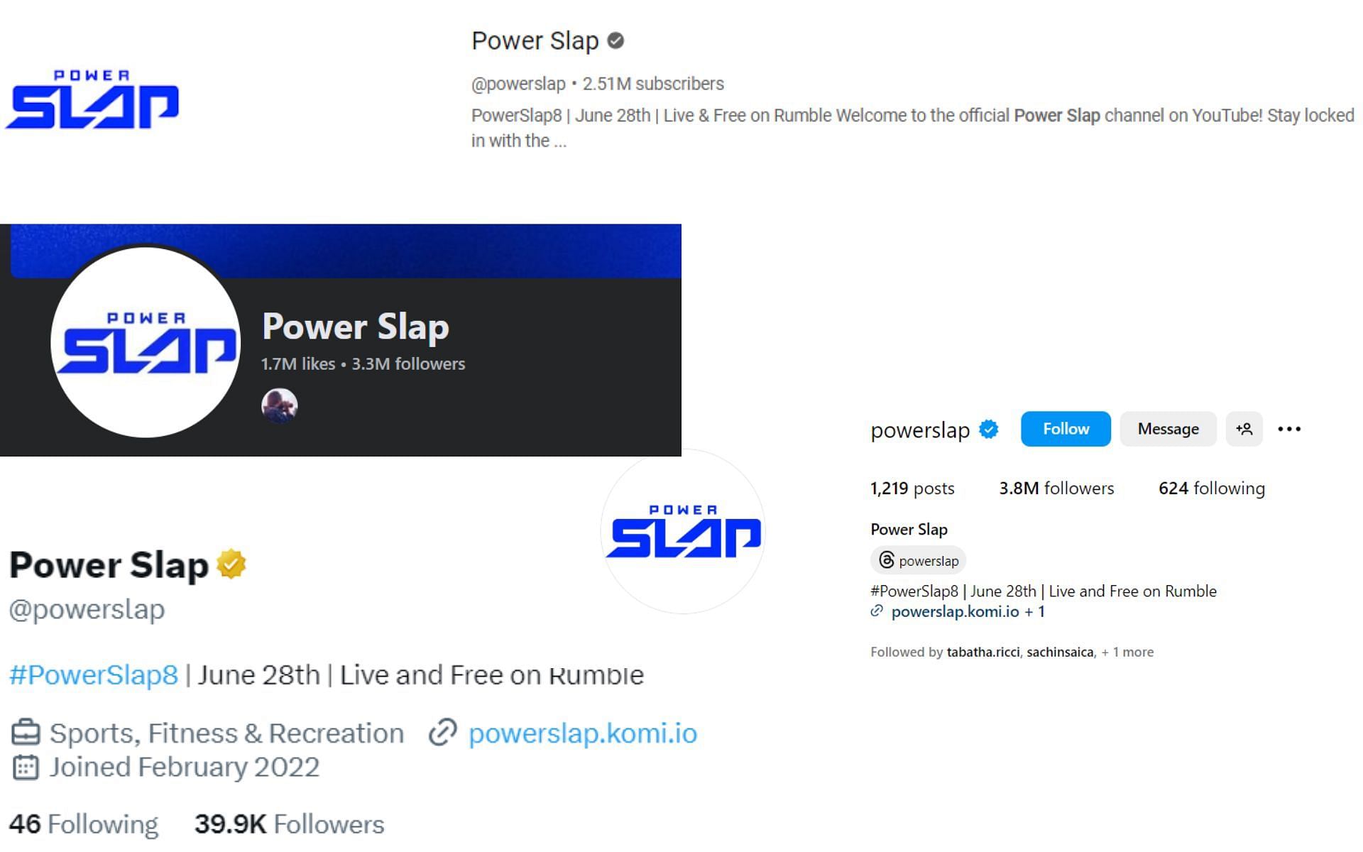 Screenshots courtesy @powerslap on X @powerslap on Instagram @powerslap on YouTube and @powerslap on Facebook