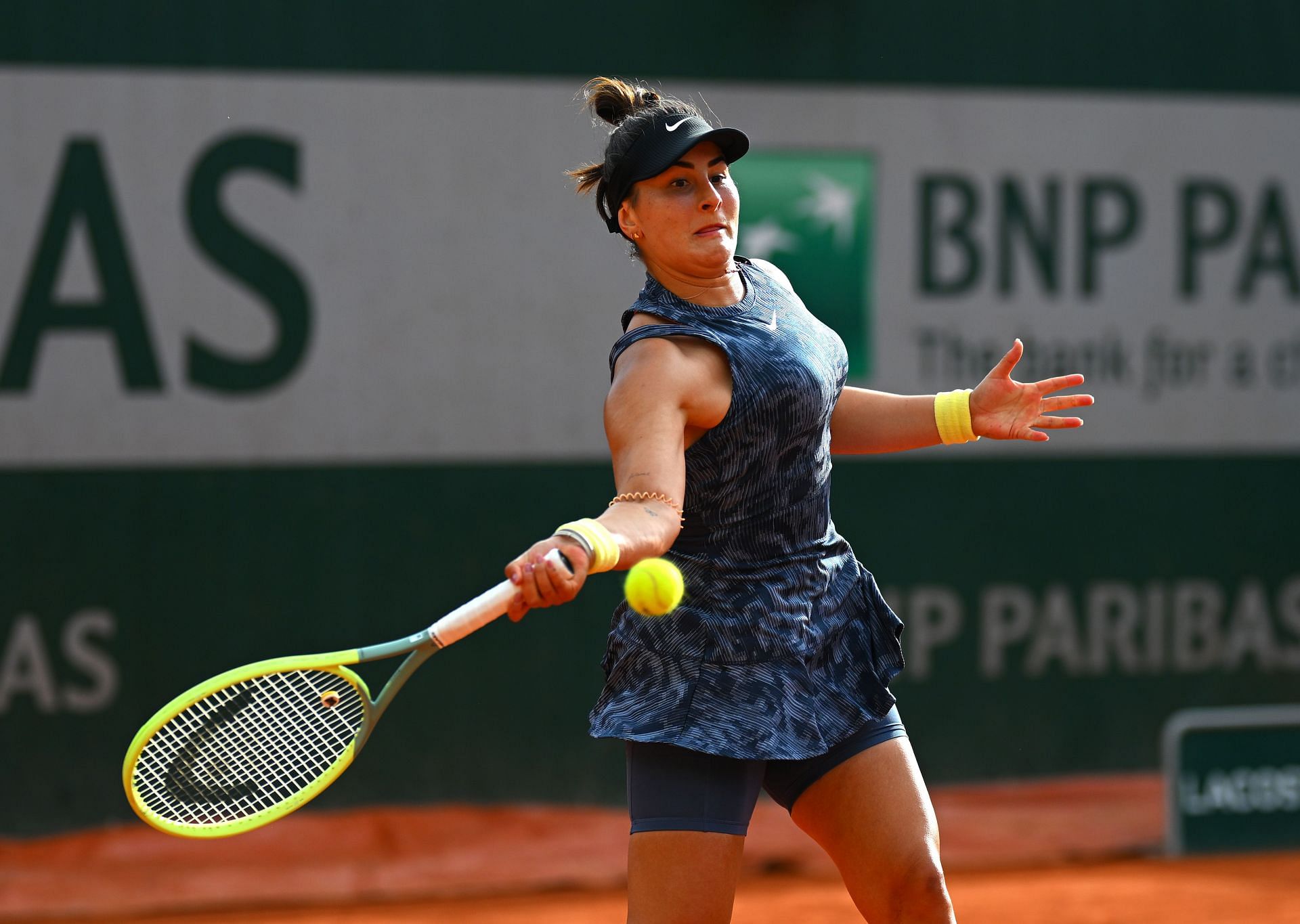 Bianca Andreescu at the 2024 French Open. (Photo: Getty)