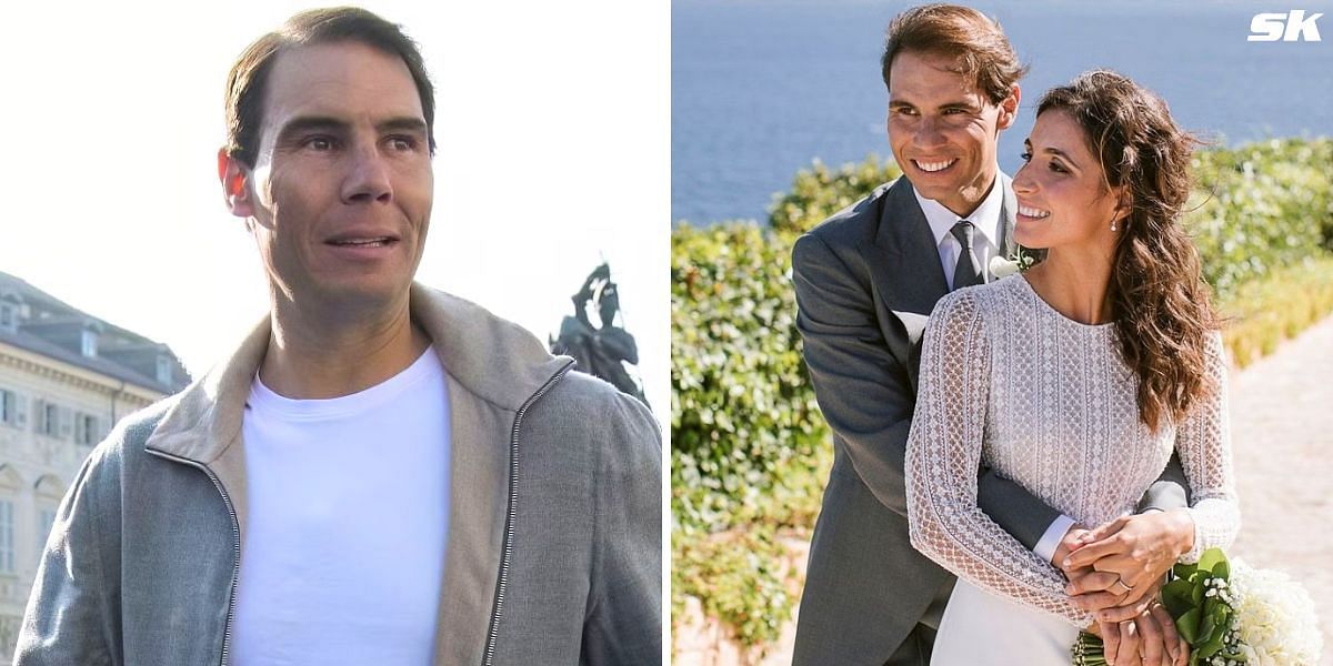 Rafael Nadal cùng vợ Maria Francisca Perello (phải)