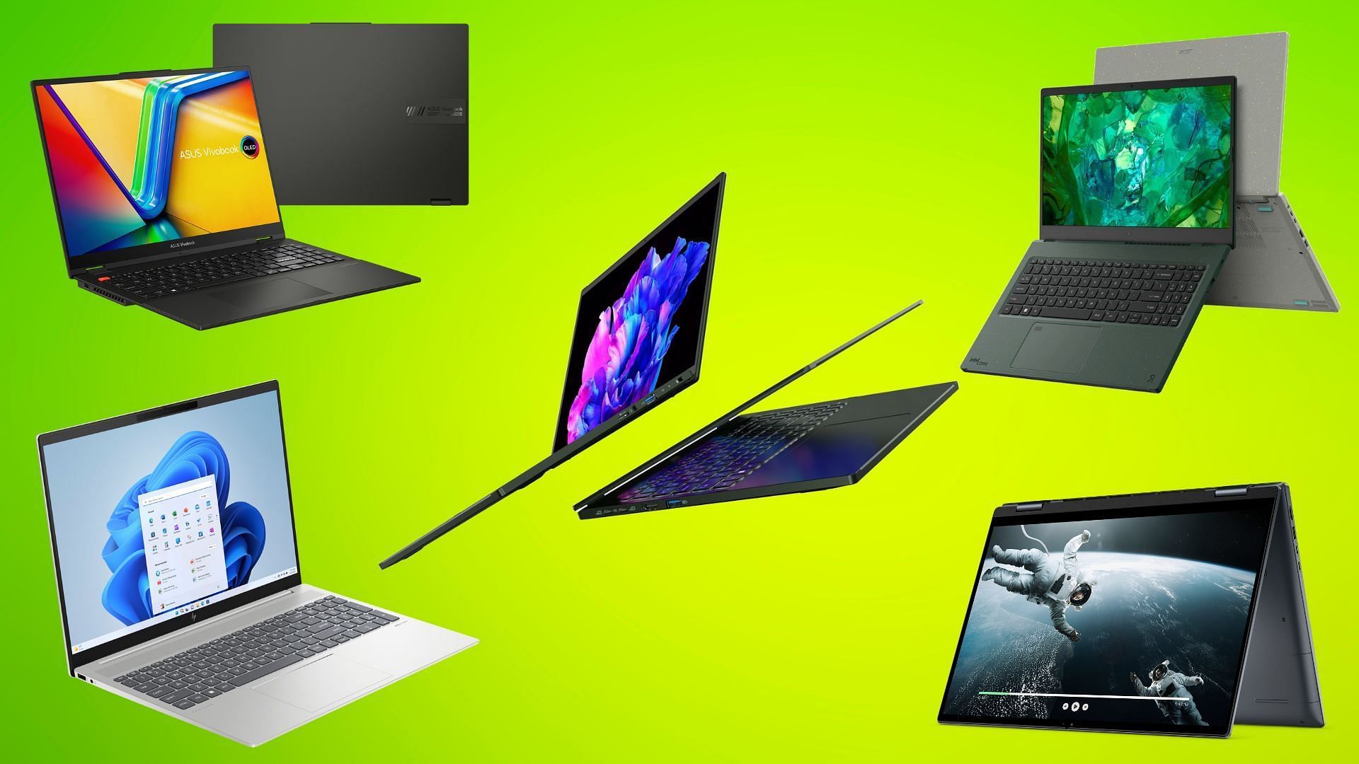 The best laptops with integrated graphics (Image via Dell, HP, Acer, Asus)