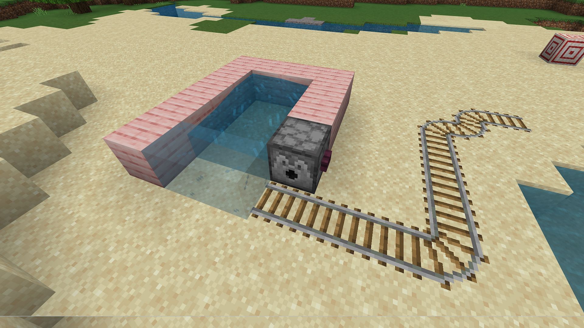 The foundation for the Bedrock villager breeder (Image via Mojang)