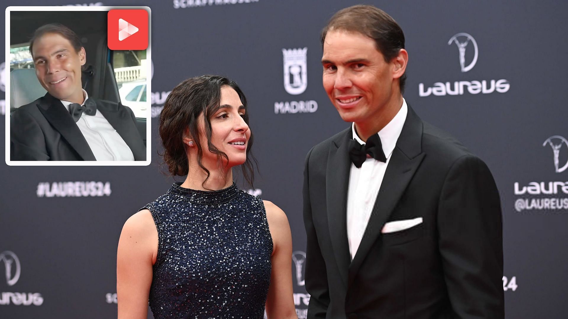 Rafael Nadal(left) with wife Maria Francisca Perello