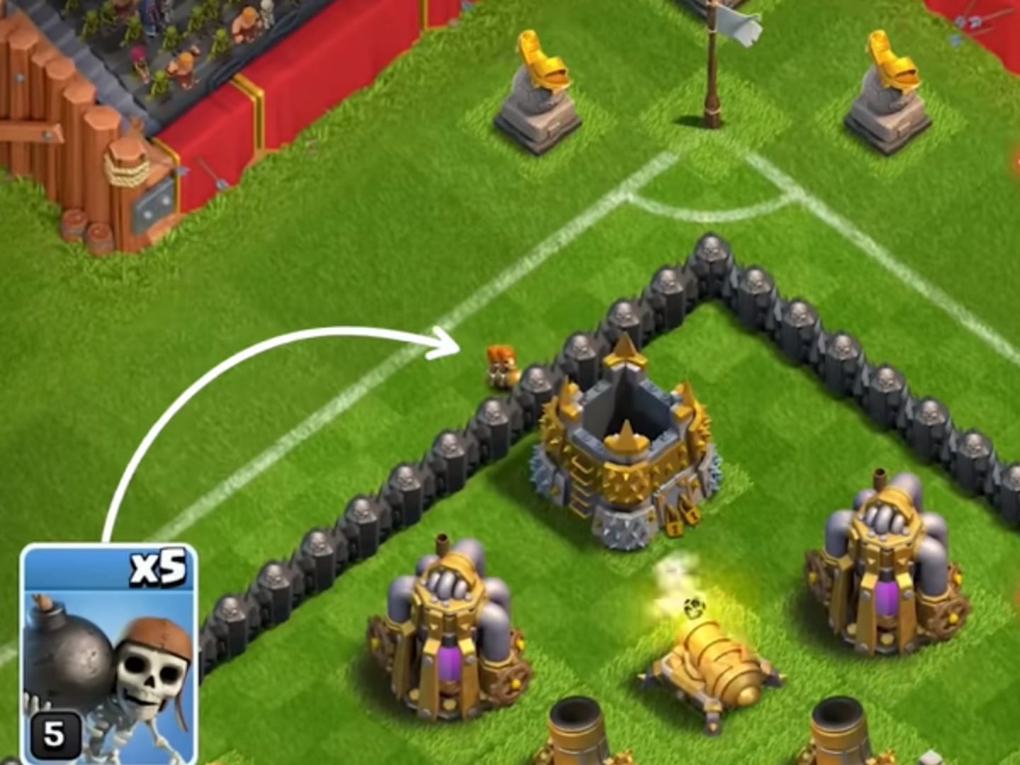 Use Wall Breakers to initiate the attack (Image via Judo Sloth Gaming/YouTube || Supercell)