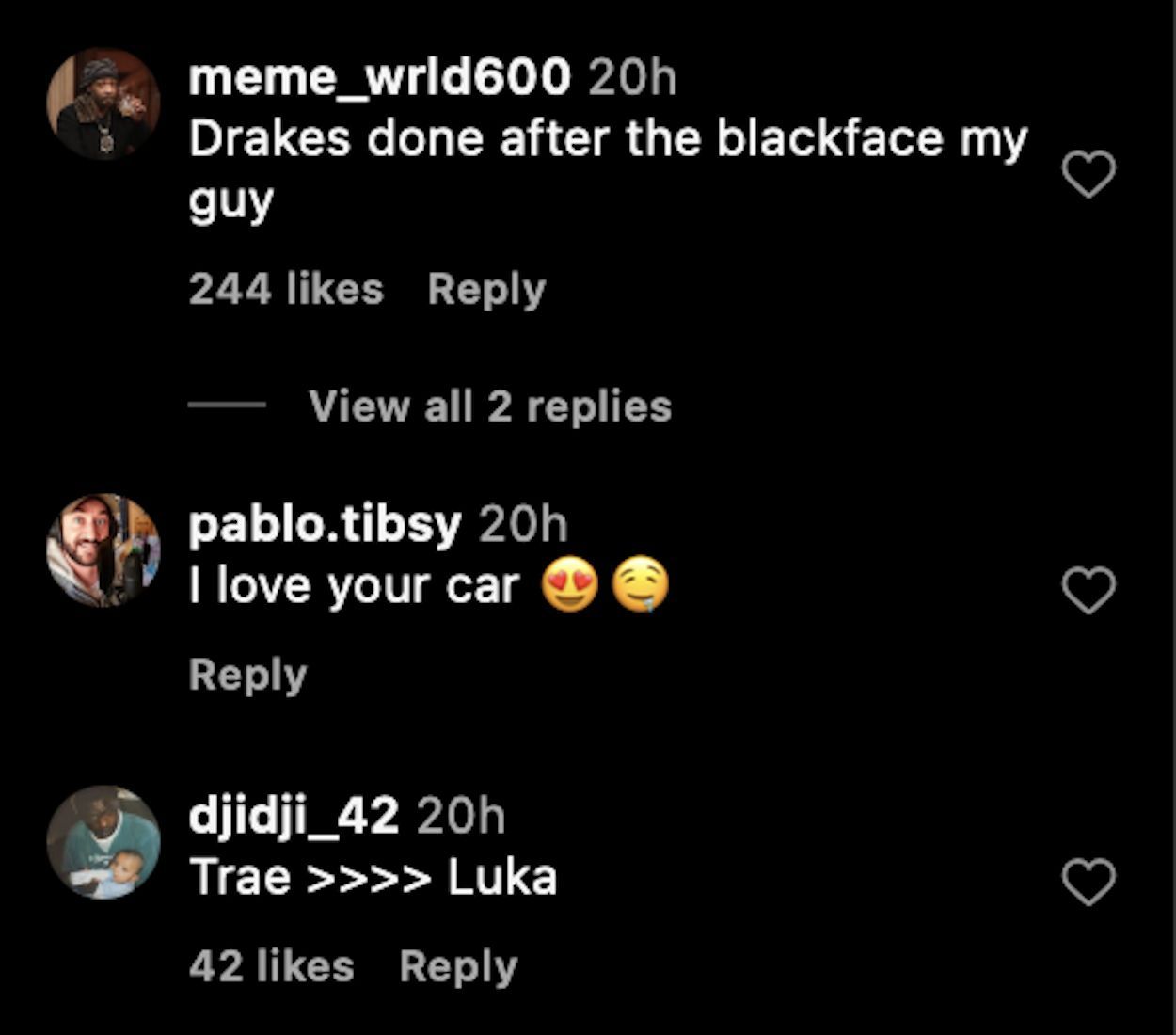 Instagram comments