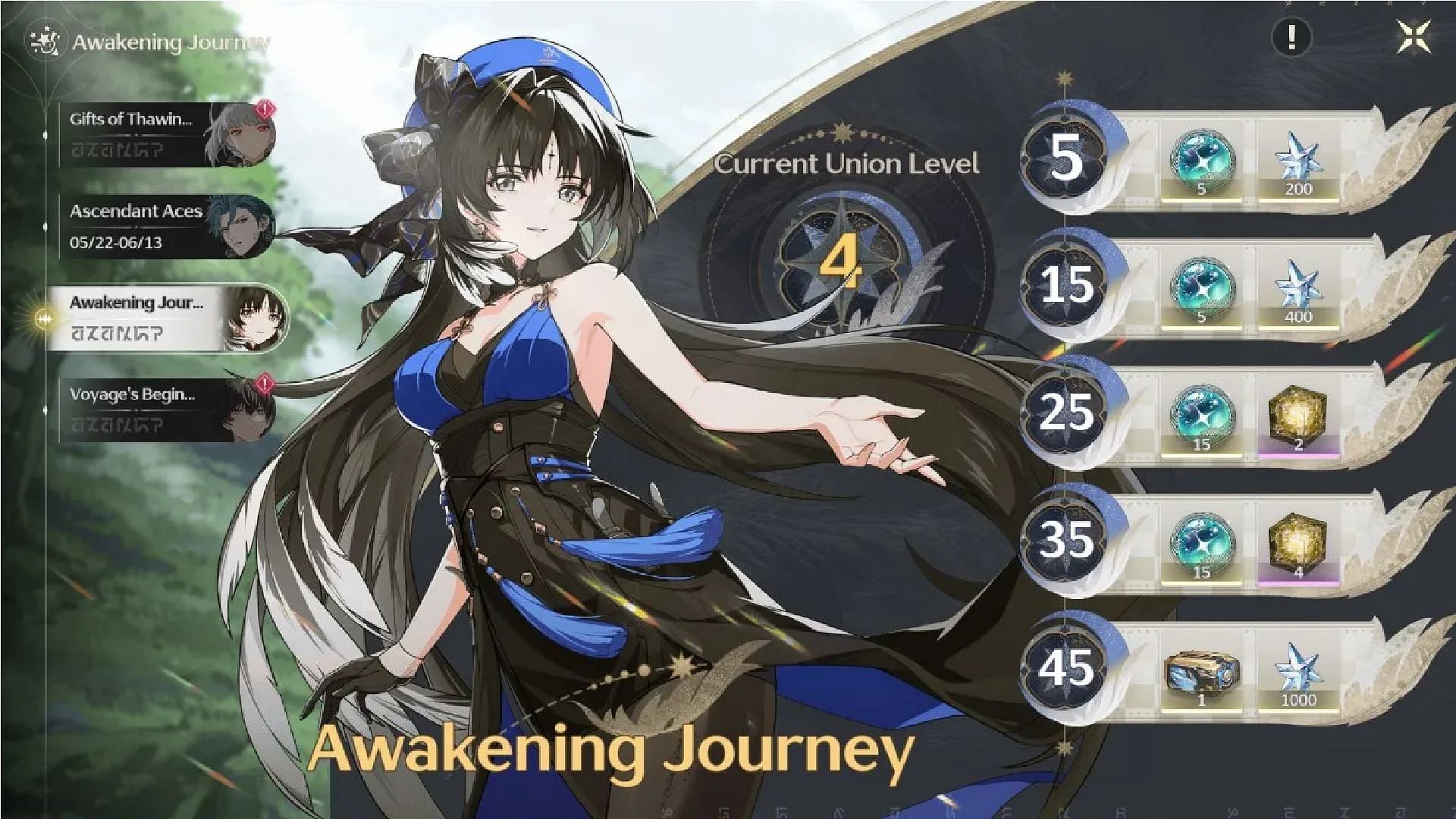Click on the Awakening Journey from the Events tab (Image via Kuro Games)