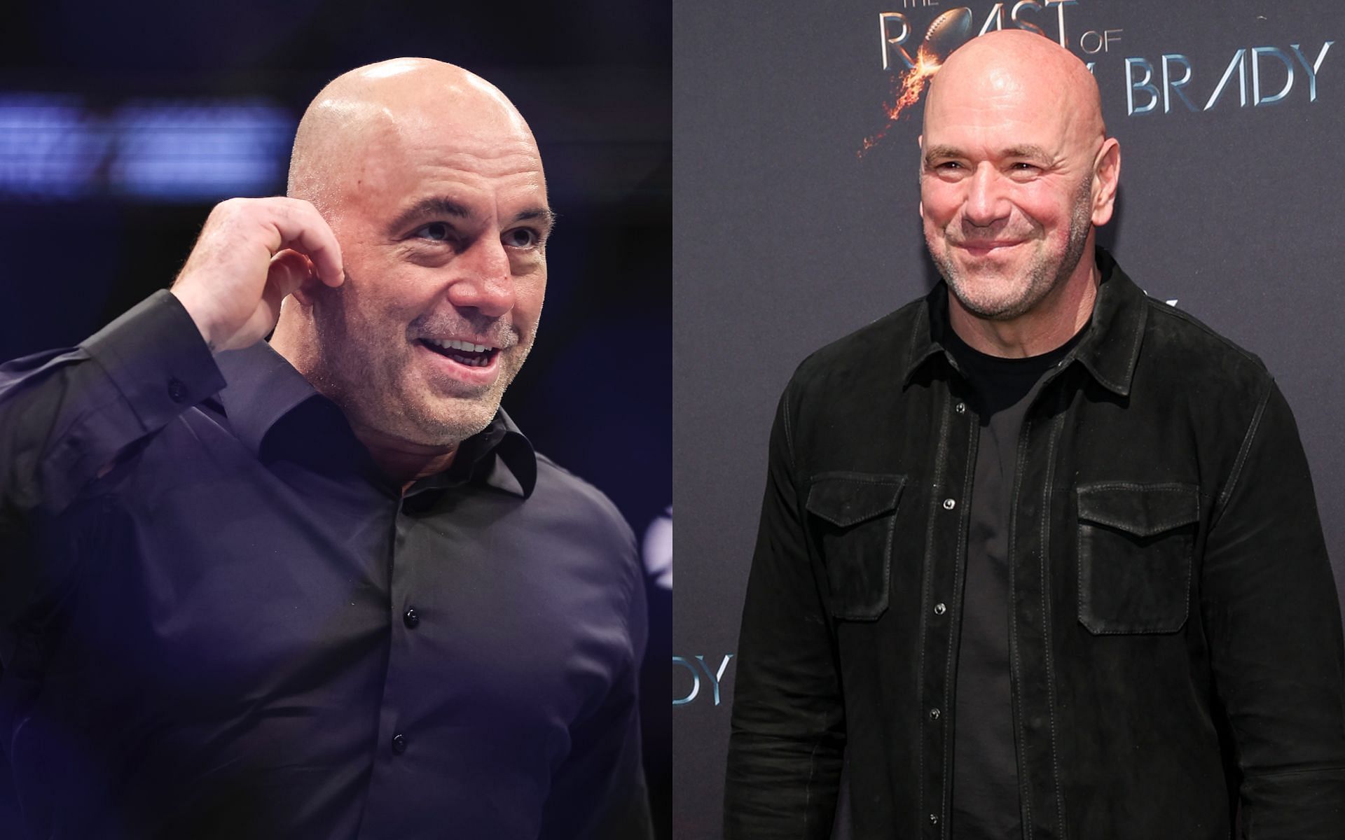 Joe Rogan (left) would be happy if UFC CEO Dana White (right) changed some rules of engagement [Image via: Getty Images] 