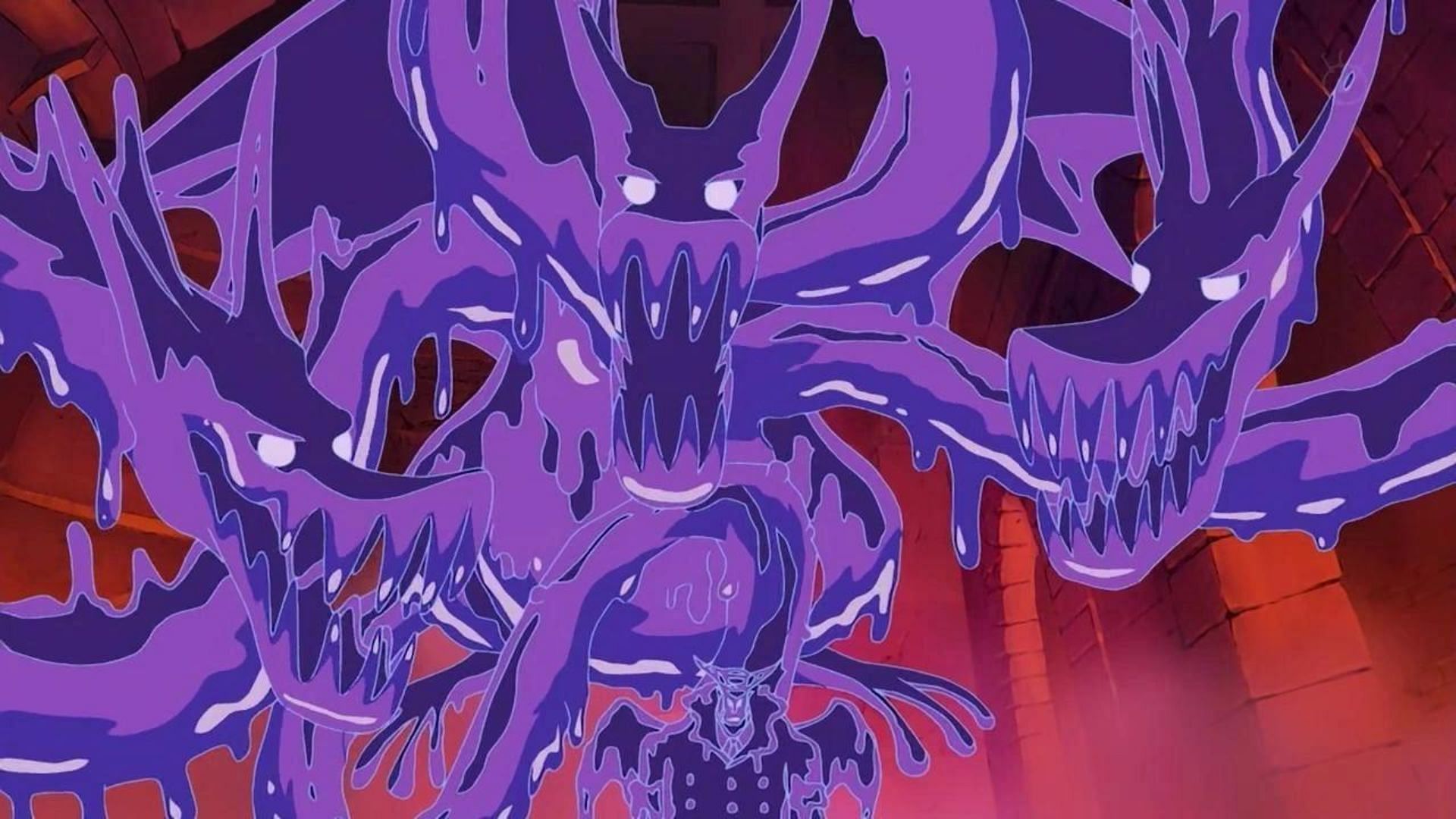 Magellan&#039;s Hydra attack as shown in the One Piece series. (Image via Toei Animation)