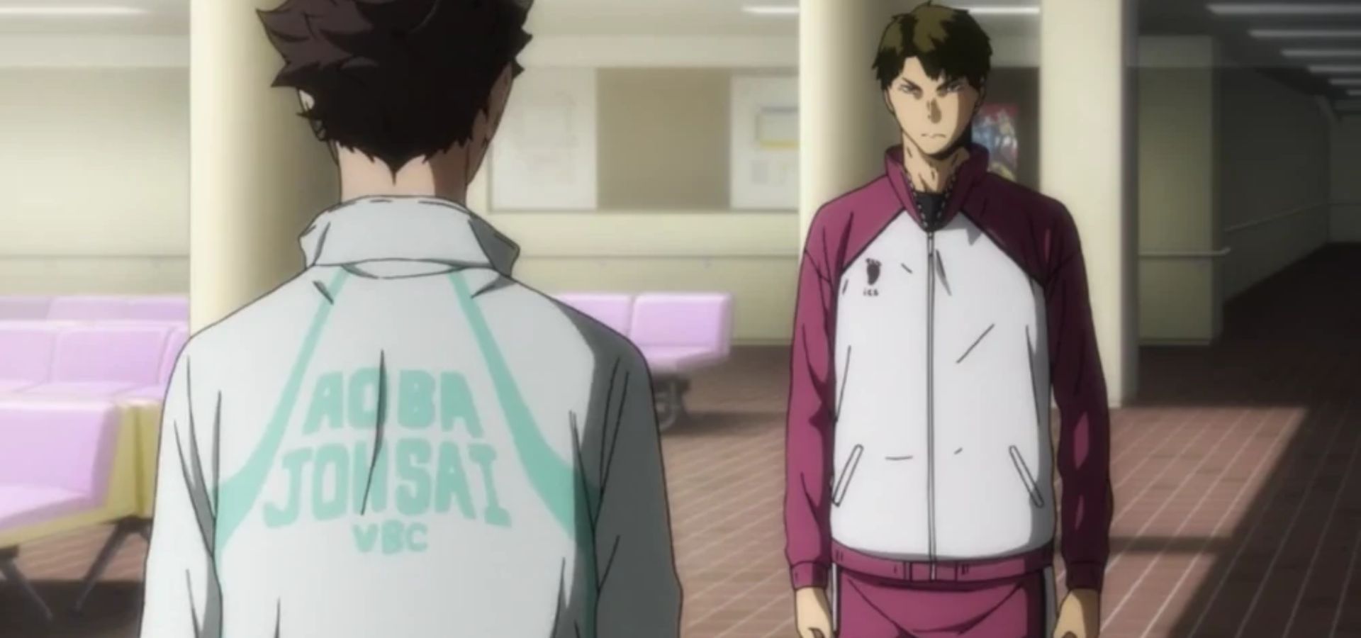 Oikawa and Ushijima in an intense scene (image via Production I.G.)