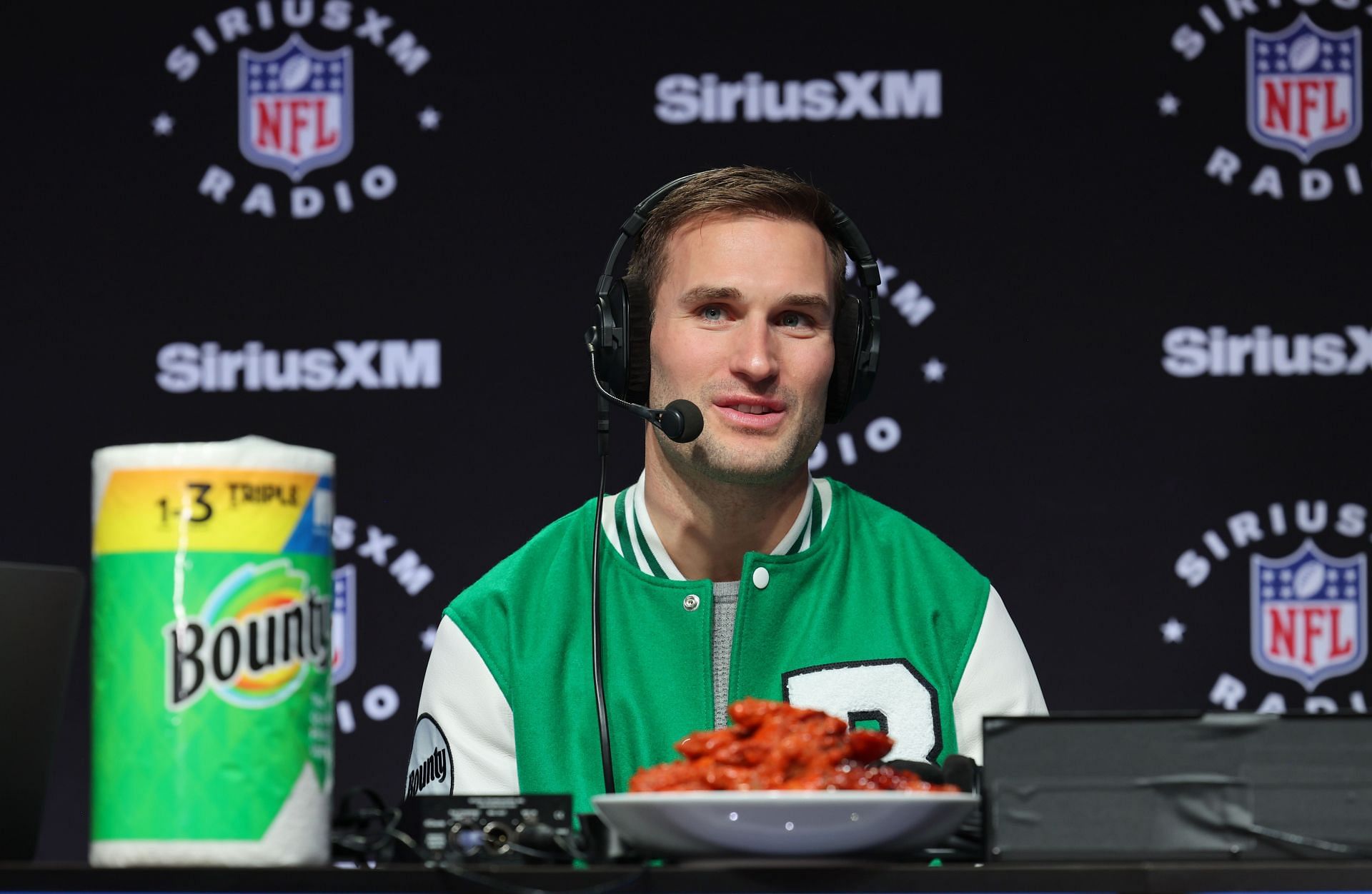 Kirk Cousins at SiriusXM at Super Bowl LVIII &ndash; Feb 9