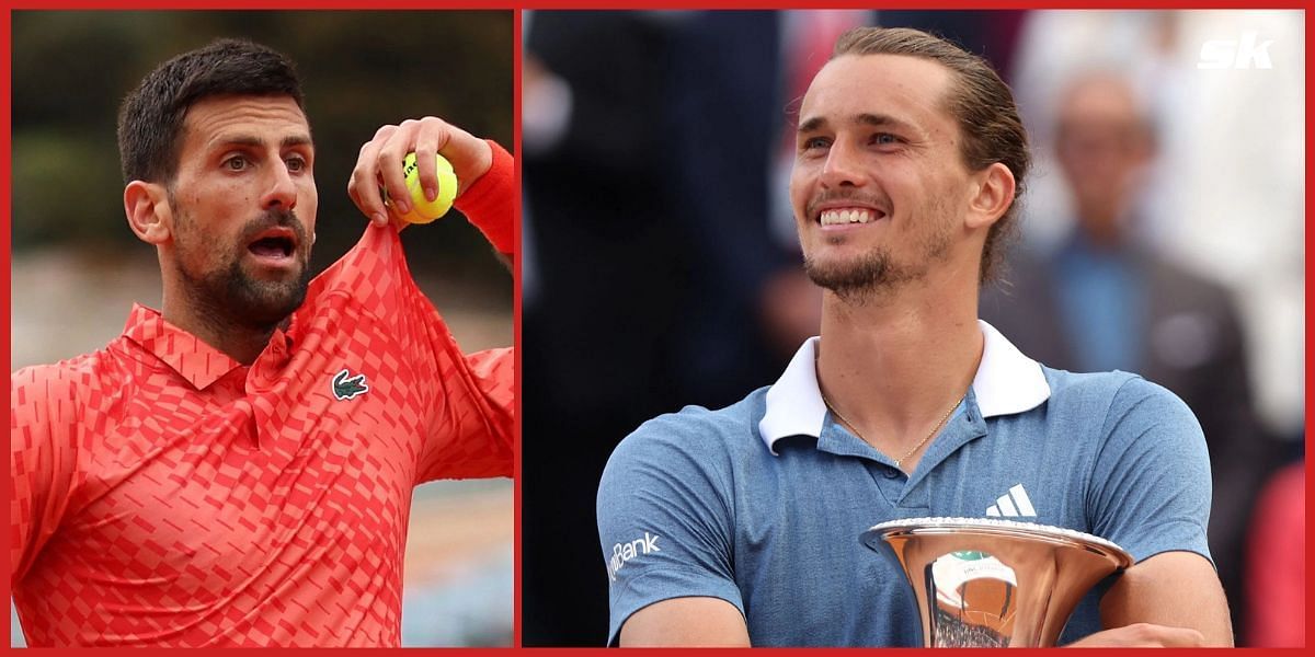 Novak Djokovic and Alexander Zverev      