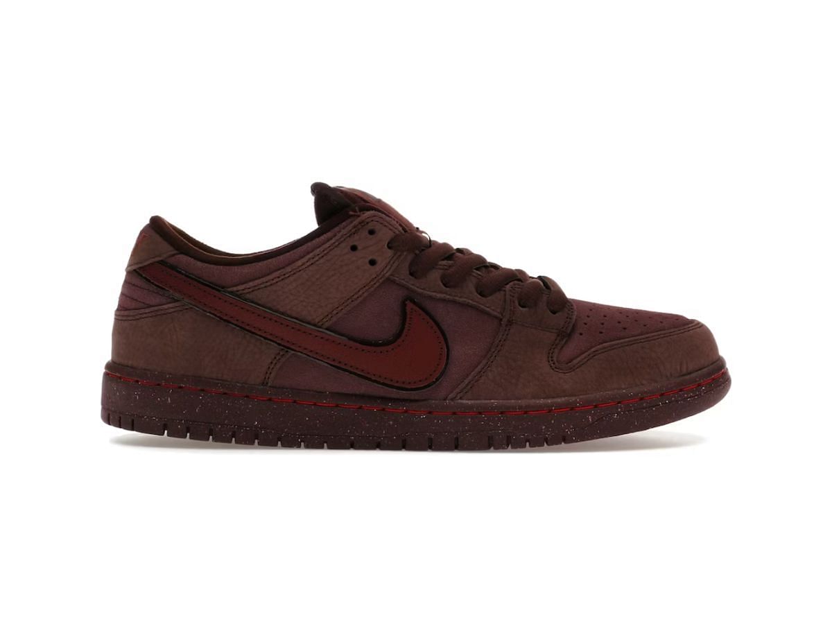 The Nike SB Dunk Low City of Love Burgundy Crush (Image via StockX)