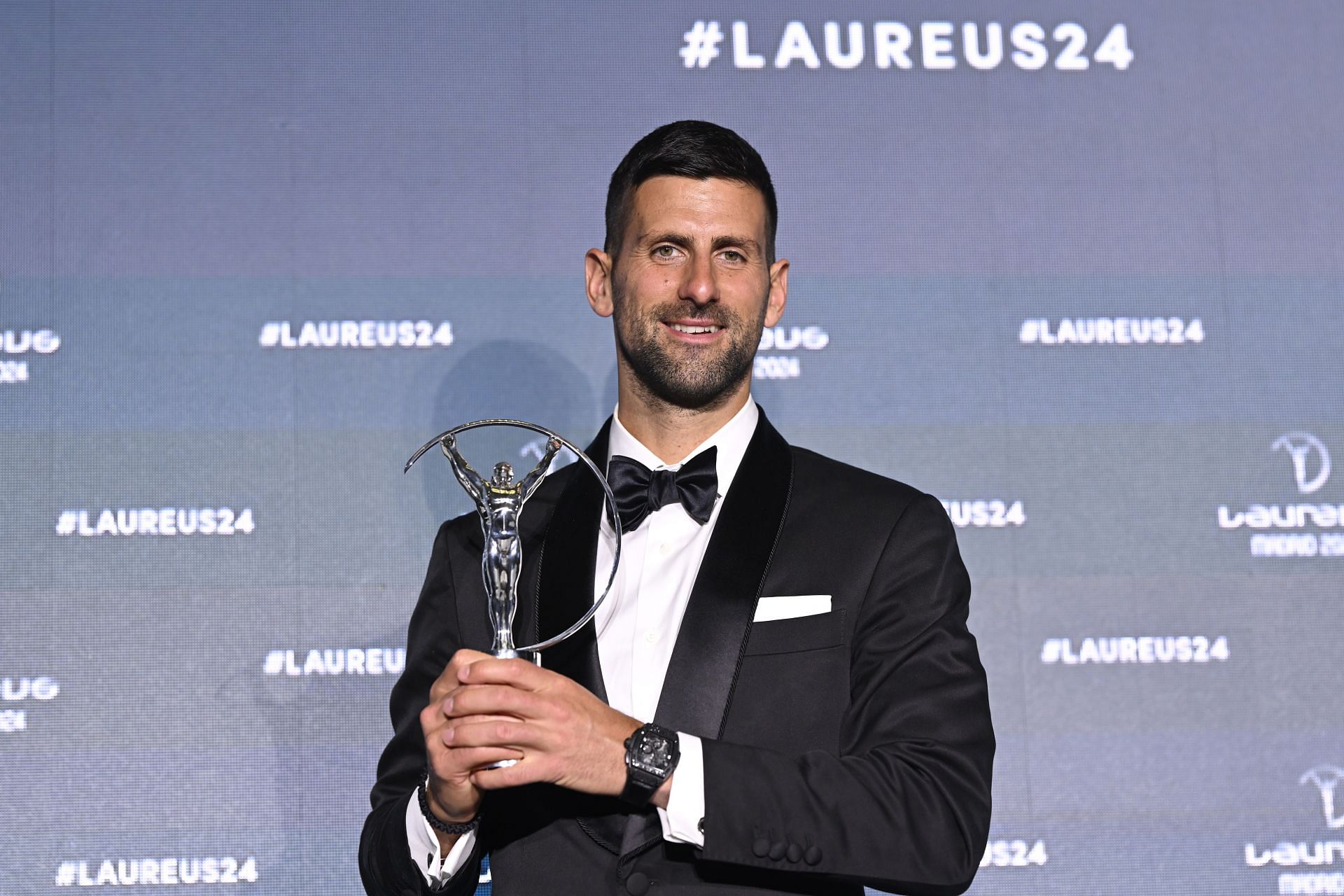 Novak Djokovic at the Laureus Sports Awards in Madrid