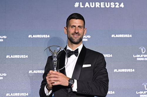 Novak Djokovic at the Laureus Sports Awards in Madrid