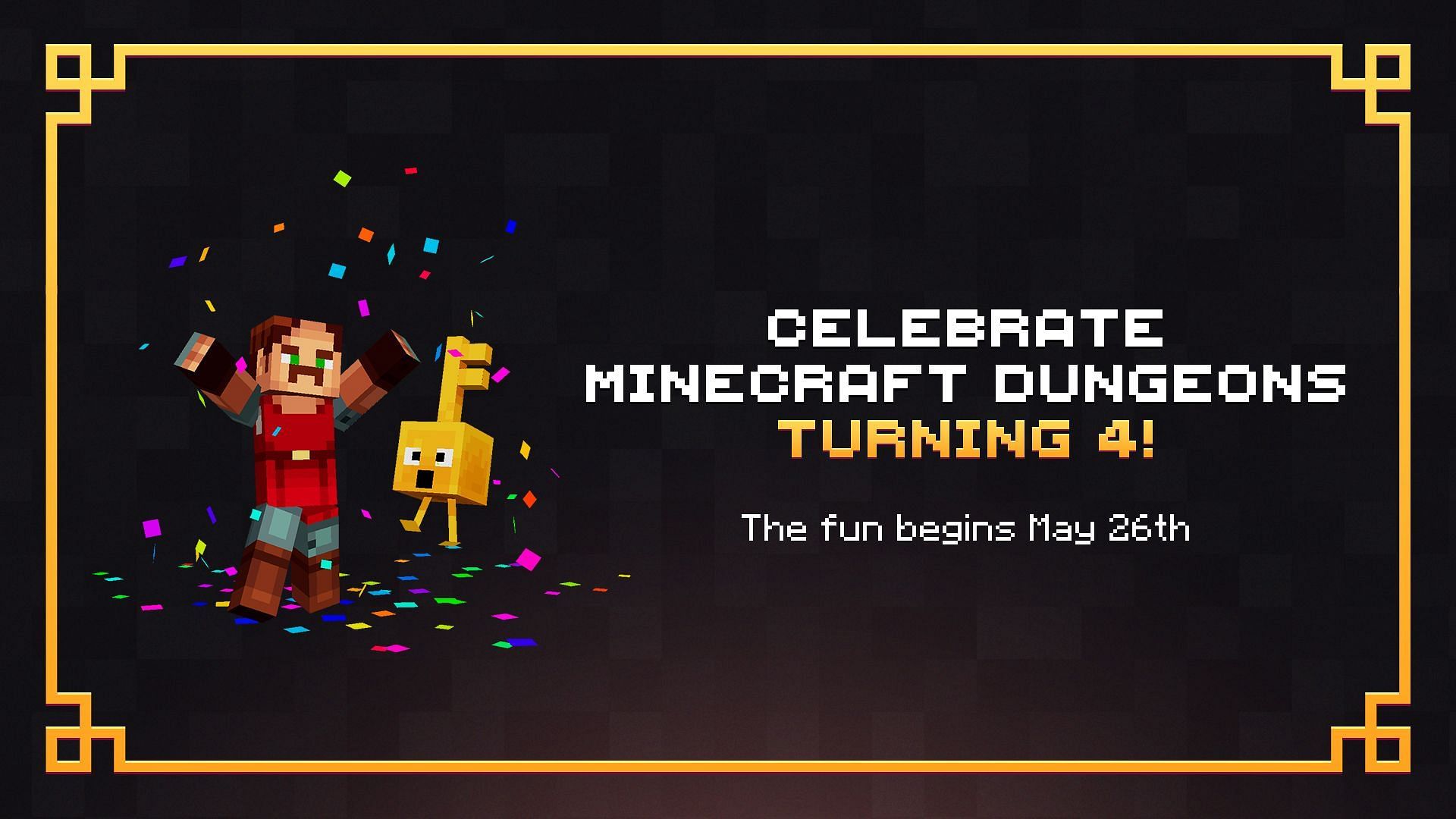 Minecraft Dungeons announces 4th anniversary celebration