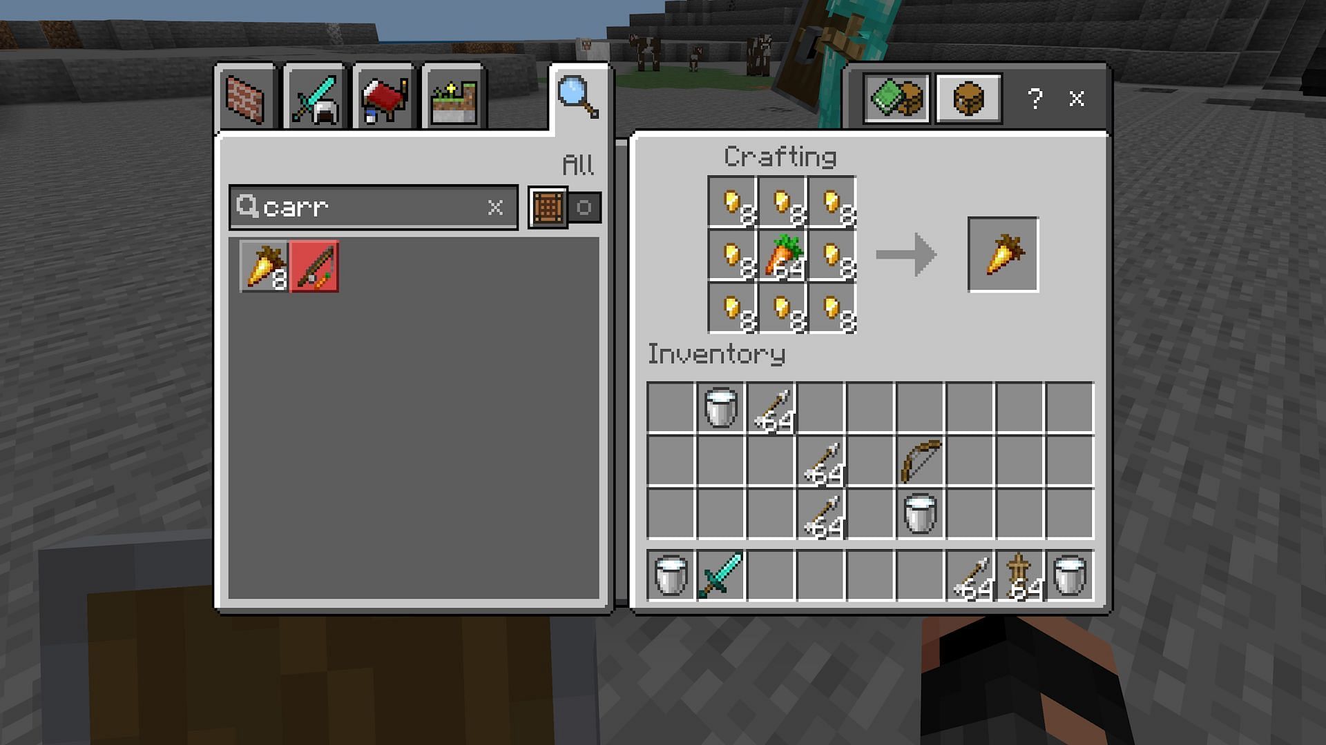 Golden carrots are one of the game&#039;s best foods, perfect for trial chambers (Image via Mojang)