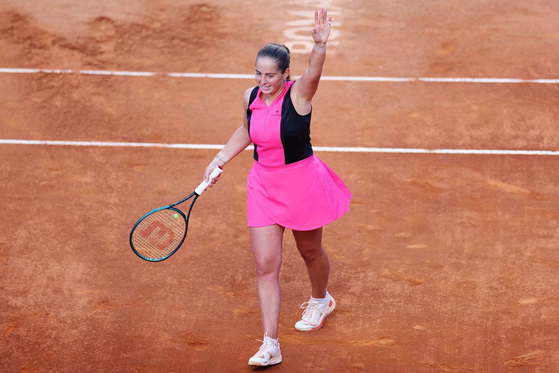 Jelena Ostapenko at the 2024 Italian Open.