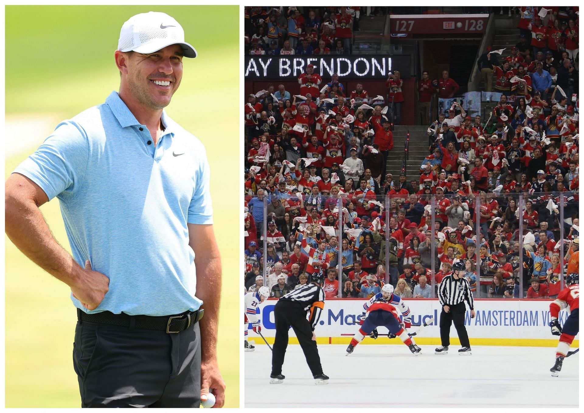 Brooks Koepka attends Florida Panthers game