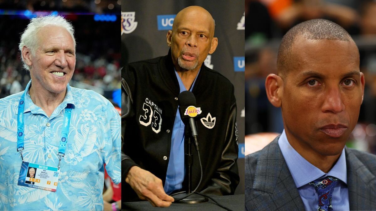 Bill Walton, Kareem Abdul-Jabbar, Reggie Miller