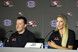 Tony Stewart’s wife putting family first but not ruling out NHRA return: “I’m not going to rob our family short of that time”