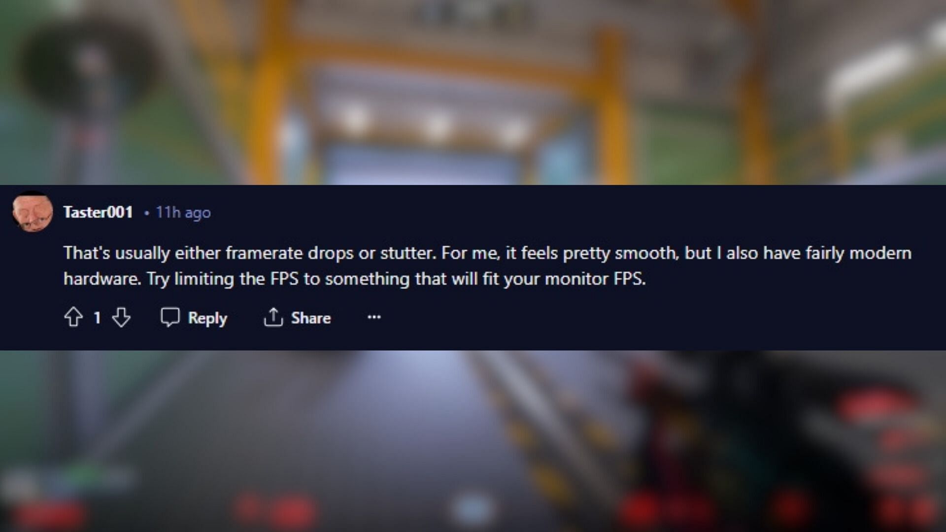 Redditor recommends limiting FPS (Image via Reddit)