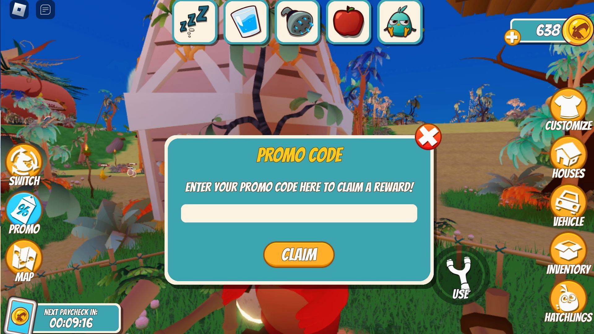Redeem your codes here (Image via Roblox)