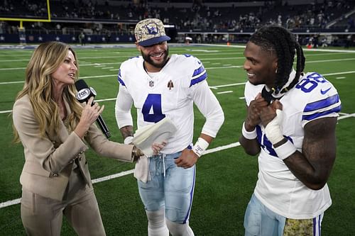 Dak Prescott and CeeDee Lamb during New York Giants vs. Dallas Cowboys