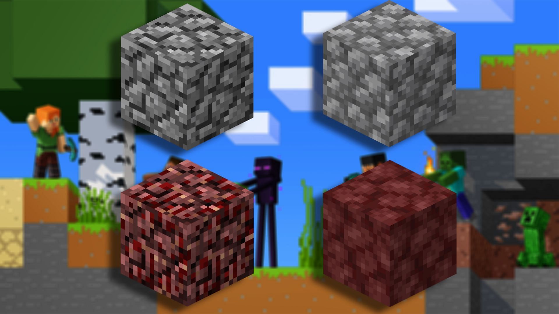 These two blocks are the best examples of the game&#039;s updating art style (Images via Mojang)