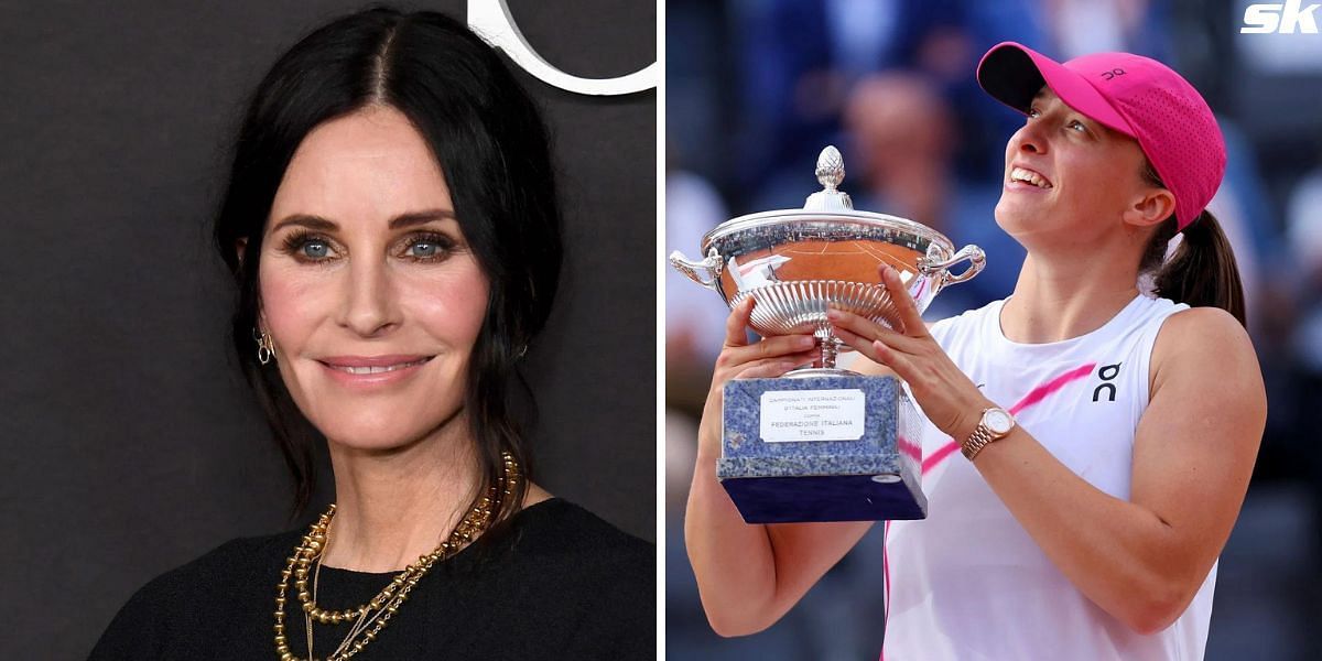 Courteney Cox praised Iga Swiatek as the Pole prepares for her 2024 French Open campaign (Source: Getty Images)