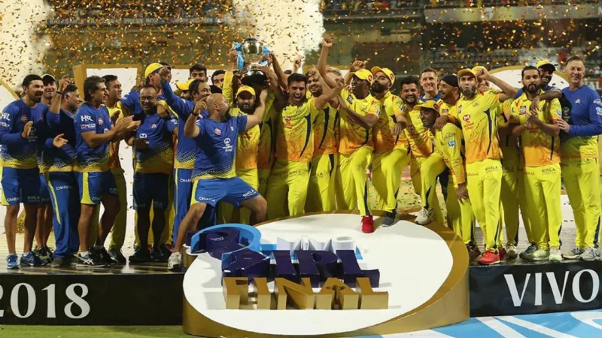 CSK players celebrate their IPL 2018 comeback with a title win and sing their anthem in unison (Image: BCCI/iplt20.com)