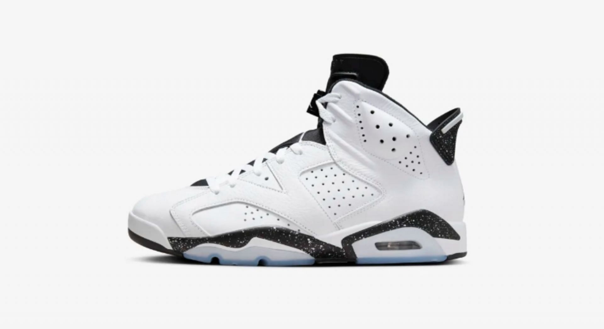 The Air Jordan 6 White and Black (Image via Nike)