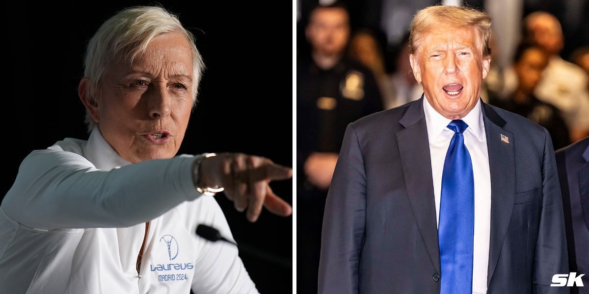 Martina Navratilova (L), Donald Trump (Source: Getty)