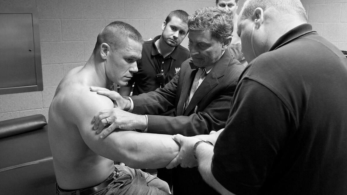 Cena backstage with WWE