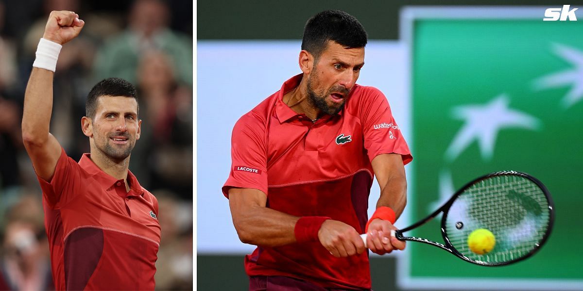 Novak Djokovic at the 2024 French Open (Source: Getty)